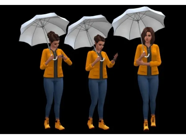 Alpha Rainy day poses and animation by marygelal - The Sims 4 Custom Content