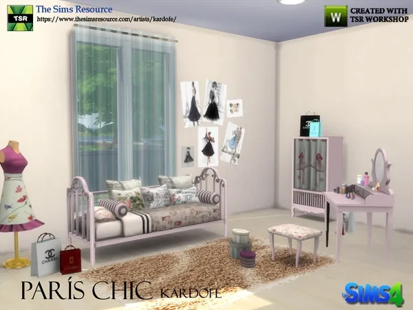 Alpha kardofe Paris Chic - The Sims 4 Custom Content
