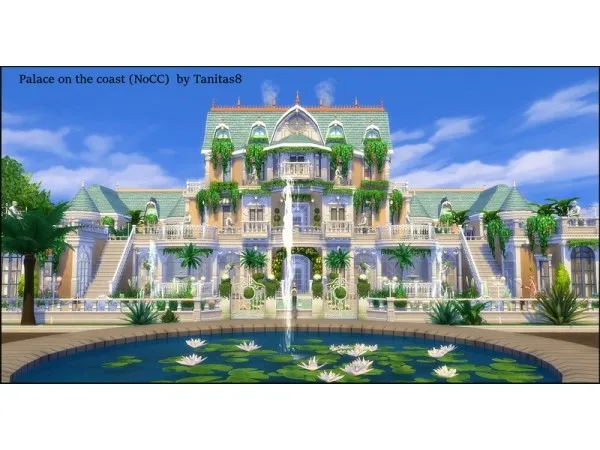 Alpha Palace on the coast (NoCC) by tanitas8 - The Sims 4 Custom Content