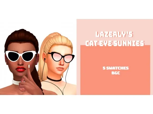 Maxis Match LAZERLYS CAT EYE SUNNIES - The Sims 4 Custom Content