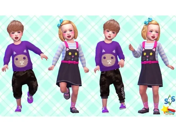 Maxis Match Toddler Pose 07 luckyday by simsfinds - The Sims 4 Custom Content