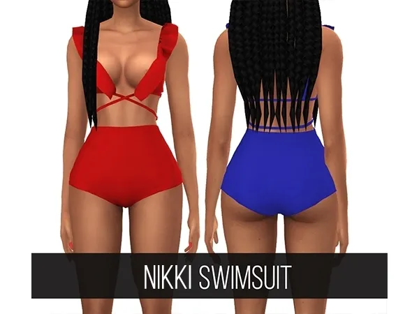 Alpha NIKKI SWIMSUIT (Elliesimple x Fifthscreations) by fifthscreations - The Sims 4 Custom Content
