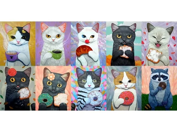 Alpha Cat Cafe Artwork by gnomebunny - The Sims 4 Custom Content