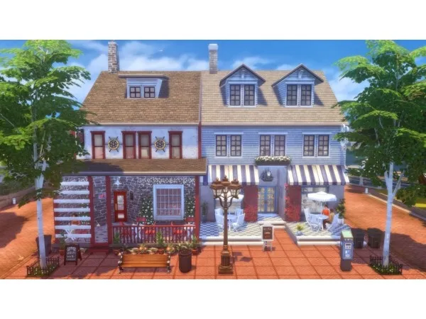 Maxis Match Harbor Café Bar by catsaar - The Sims 4 Custom Content