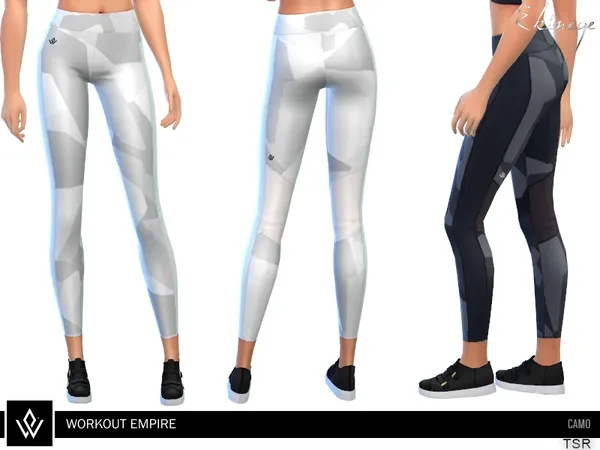 Alpha Workout Empire Camo Tights - The Sims 4 Custom Content