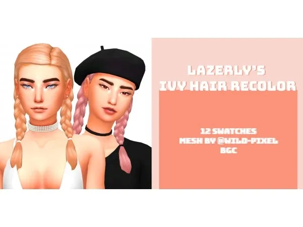 Maxis Match LAZERLYS HAIR AND SNEAKERS RECOLOR IVY HAIR RECOLOR - The Sims 4 Custom Content