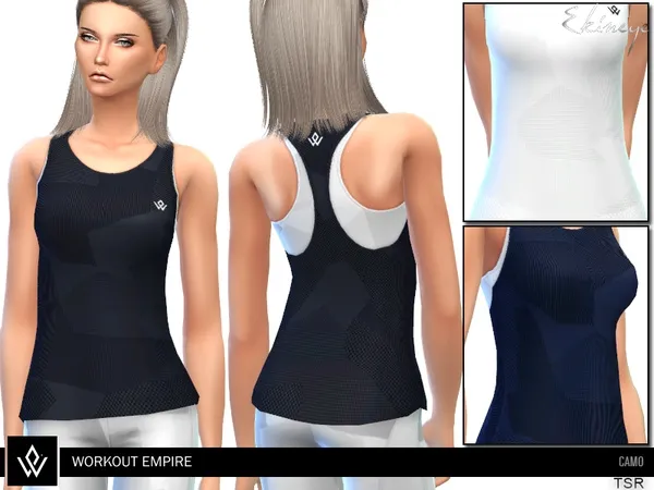 Alpha Workout Empire Camo Tank - The Sims 4 Custom Content