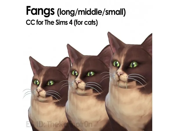 Maxis Match Fangs for small dogs and cats thesims by kalino - The Sims 4 Custom Content