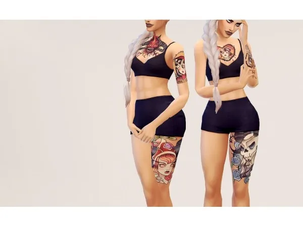 Mix Old School a simple Heroes of the Storm conversion from sprays to tattoos by Valhallan - The Sims 4 Custom Content