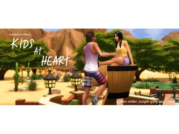 Alpha Kids at heart posepack by madebycoffee - The Sims 4 Custom Content