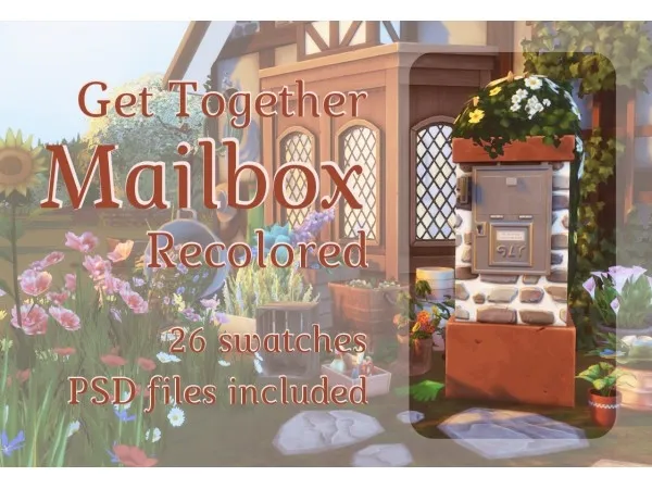 Maxis Match [ElenaInTheSims] Get Together Mailbox Recolors - The Sims 4 Custom Content