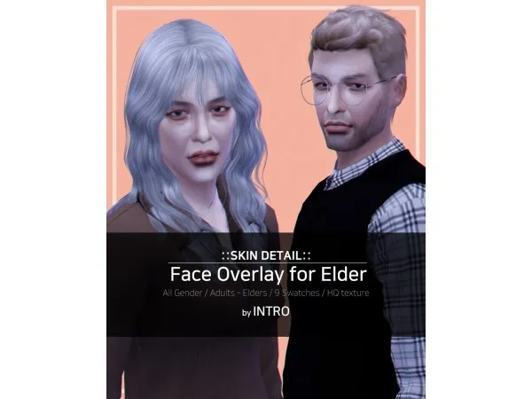 Sims 4 Alpha Arrugas CC: [INTRO] Face Overlay for Elder