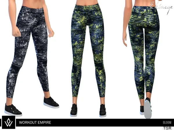 Alpha Workout Empire Bloom Leggings - The Sims 4 Custom Content