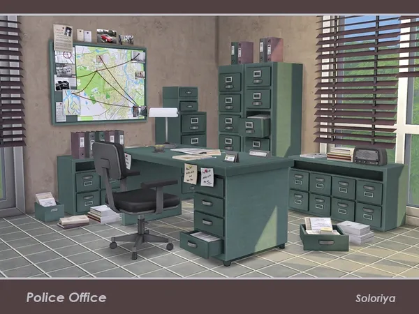 Alpha Police Office - The Sims 4 Custom Content
