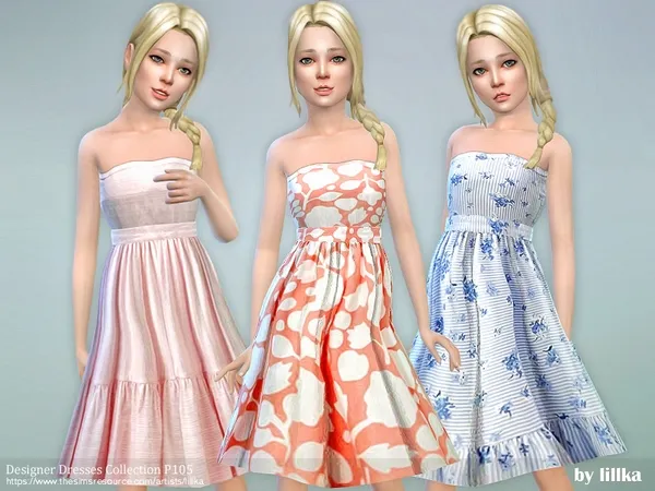 Alpha Designer Dresses Collection P105 - The Sims 4 Custom Content