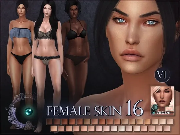 Female Skin 16 V1 no cleavage - The Sims 4 Custom Content
