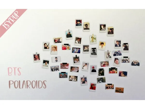 Alpha BTS Polaroids by 1syrup - The Sims 4 Custom Content