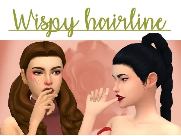 Maxis Match Wispy Hairline by onceabluemoonsim - The Sims 4 Custom Content
