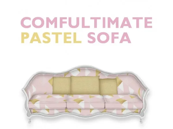 Maxis Match Comfultimate Pastel Sofa by simplistic - The Sims 4 Custom Content