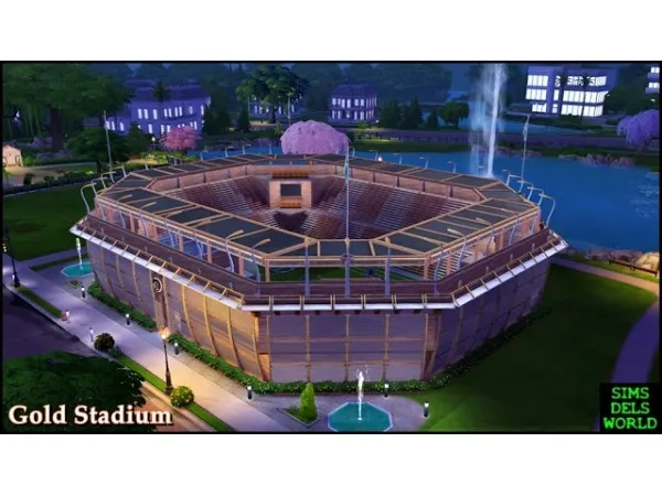 Alpha Gold (basketball) Stadium by - The Sims 4 Custom Content