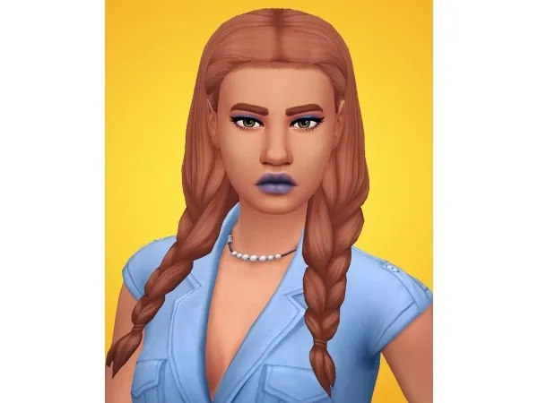 Maxis Match POCAHONTAS HAIR V4 SWEETENED SACCHARINE by sourkiiwi - The Sims 4 Custom Content