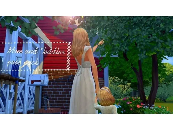Alpha MOM AND TODDLER POSE PACK by crystallinebutterfly - The Sims 4 Custom Content