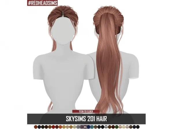 Alpha SKYSIMS HAIR ADULT 201 - The Sims 4 Custom Content