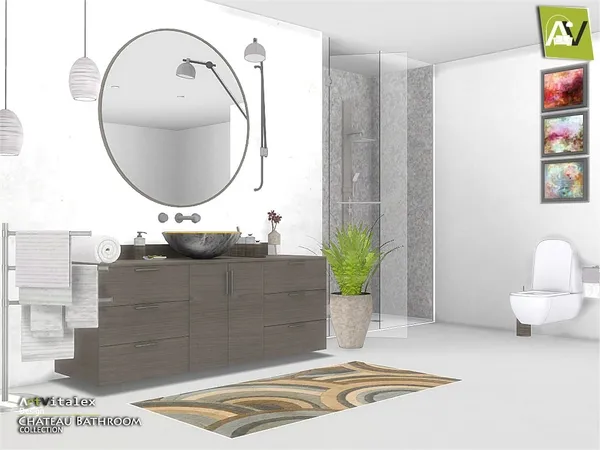 Alpha Chateau Bathroom - The Sims 4 Custom Content