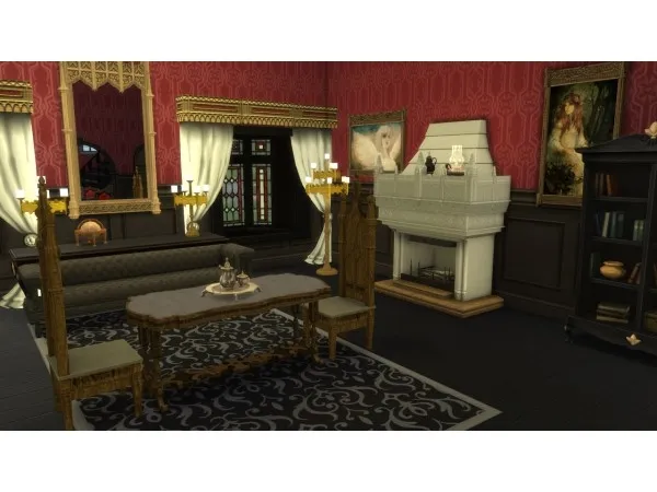 Alpha to Midnight Hollow Gothic Set sims by mon - The Sims 4 Custom Content