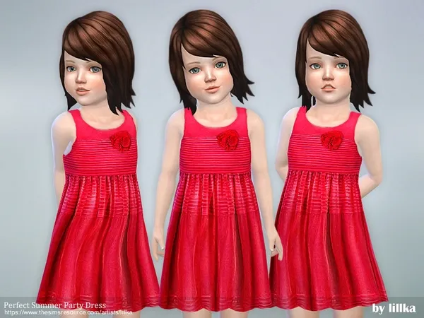 Alpha Perfect Summer Party Dress - The Sims 4 Custom Content