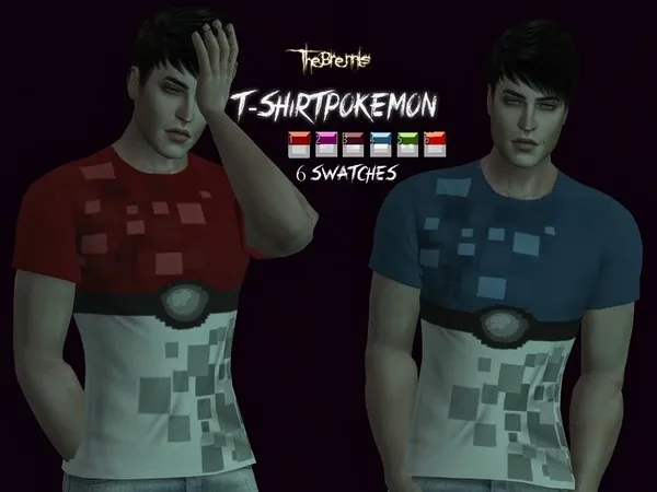Alpha POKEMON T shirt - The Sims 4 Custom Content