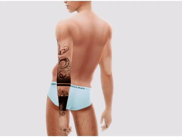 Mix SNAKE SLEEVE TATTOO by nemesyms - The Sims 4 Custom Content