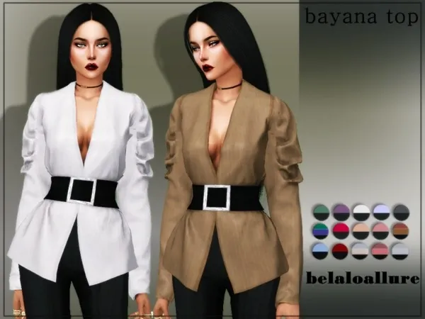 Alpha belaloallure_bayana top by thesimsresource - The Sims 4 Custom Content
