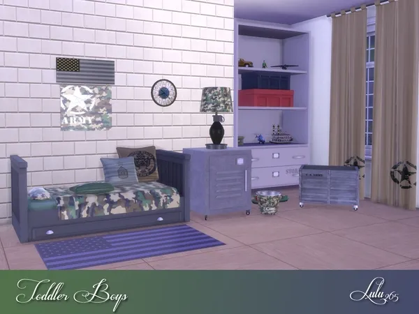 Alpha Toddler Boys Bedroom - The Sims 4 Custom Content