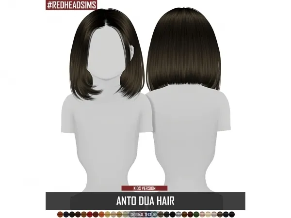 Alpha ANTO DUA HAIR KIDS VERSION - The Sims 4 Custom Content