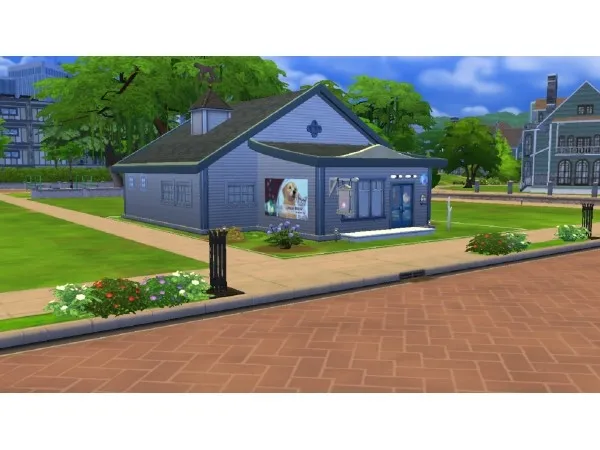 Alpha Bleu Vet Clinic by Alawen - The Sims 4 Custom Content