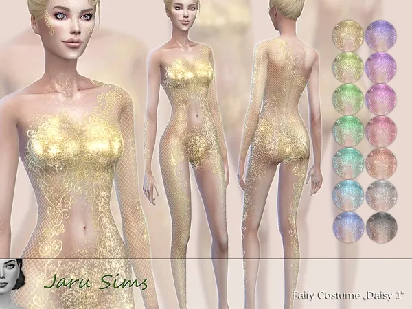 Alpha Fairy Costume Daisy 1 (Full Outfit) - The Sims 4 Custom Content