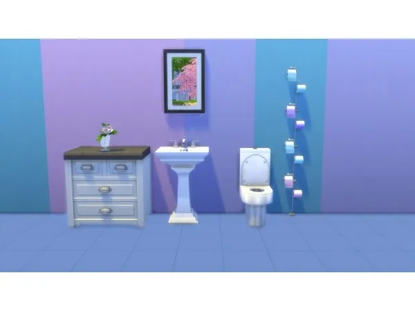 Alpha Stackable Twin Rolls Toilet Paper Dispenser by Snowhaze - The Sims 4 Custom Content