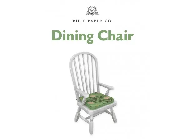 Maxis Match Rifle Paper Dining Chair by simplistic - The Sims 4 Custom Content