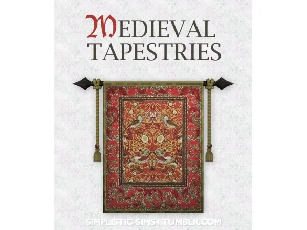 Maxis Match Medieval Tapestries by simplistic - The Sims 4 Custom Content
