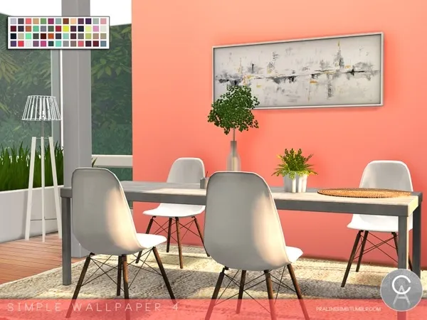 Alpha Simple Wallpaper 4 by thesimsresource - The Sims 4 Custom Content