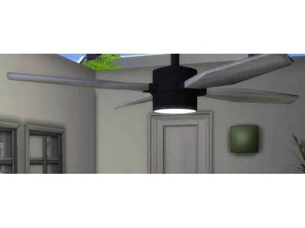 Alpha Ceiling fan with built in lamp by Jokerman - The Sims 4 Custom Content