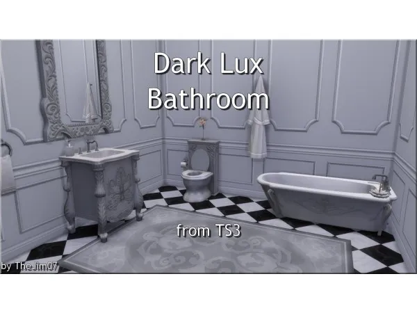 Alpha Dark Lux Bathroom from by TheJim07 - The Sims 4 Custom Content