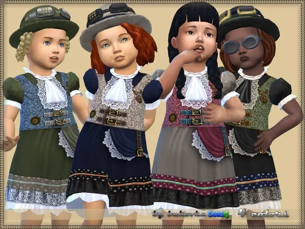 Alpha Steampunk Dress - The Sims 4 Custom Content