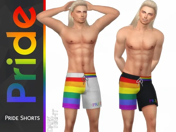 Alpha Pride Collection Shorts - The Sims 4 Custom Content