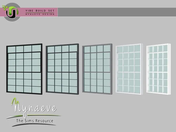 Vibe Tall Window 2 tiles (closed) by thesimsresource - The Sims 4 Custom Content