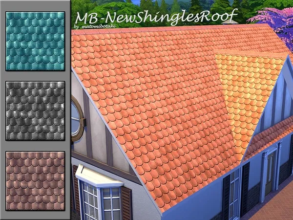 Alpha MB NewShringlesRoof by thesimsresource - The Sims 4 Custom Content