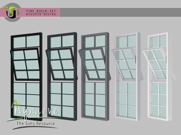 Vibe Tall Window 1 tile (open) by thesimsresource - The Sims 4 Custom Content