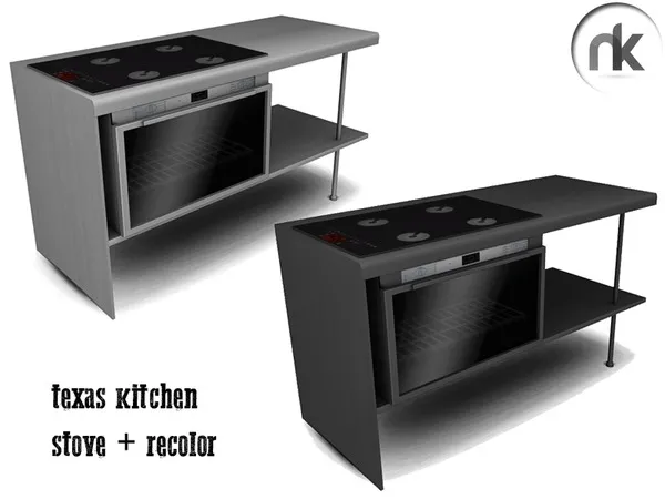 Nikadema Texas Kitchen Stove by thesimsresource - The Sims 4 Custom Content