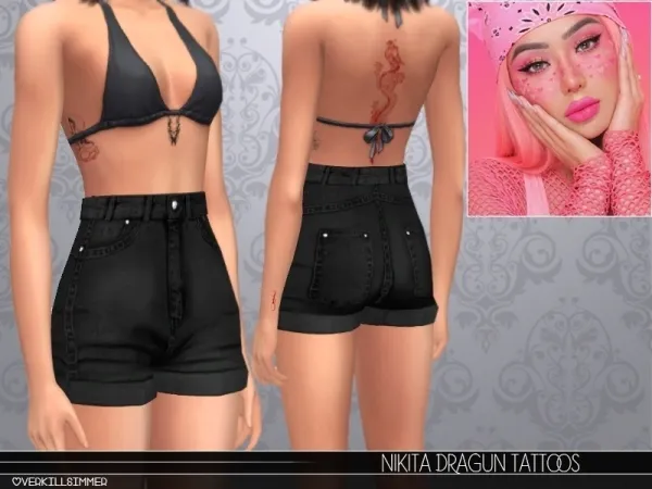 Mix Nikita Dragun Tattoos - The Sims 4 Custom Content